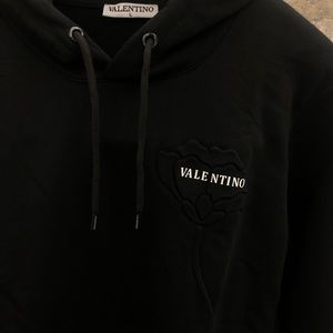 Valentino Logo Floral Patch Hoodie